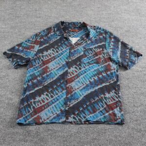 Missoni Shirt Mens Small Button Up Tie Dye Camp Abstract Print Casual Luxury